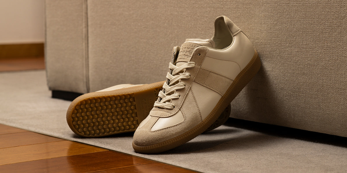 【Maison Margiela】ぺブル加工レザー エスパドリーユミュール Maison Margiela】ぺブル加工レザー エスパドリーユミュール