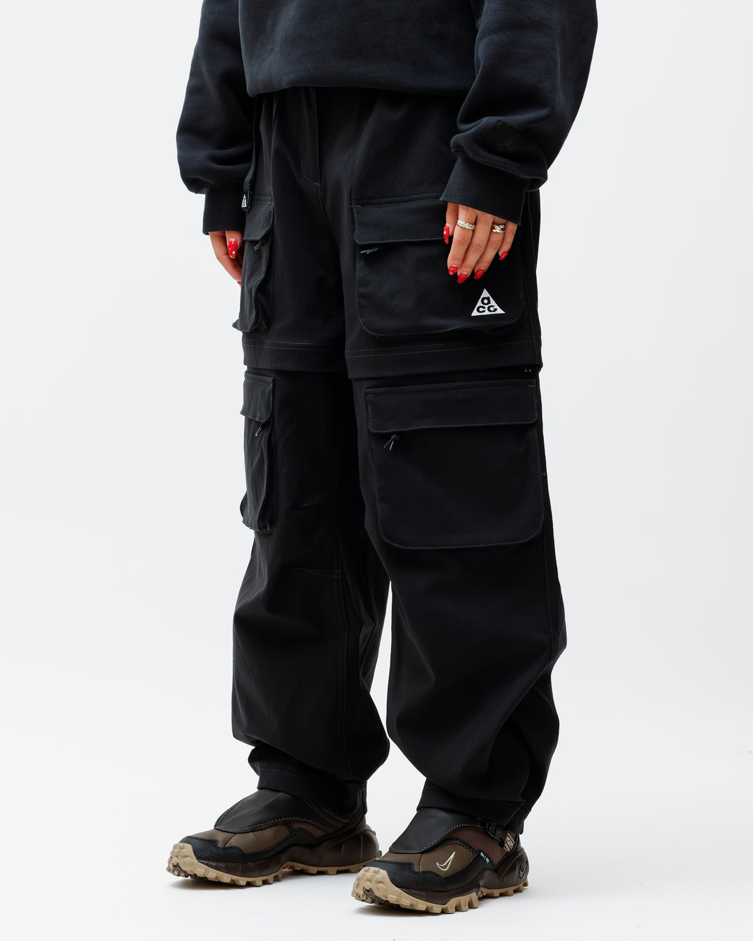 90s Nike acg オーバーパンツ　ブラック　ウィンタースポーツ　スノボ 90s Nike acg オーバーパンツ ブラック ウィンタースポーツ スノボ