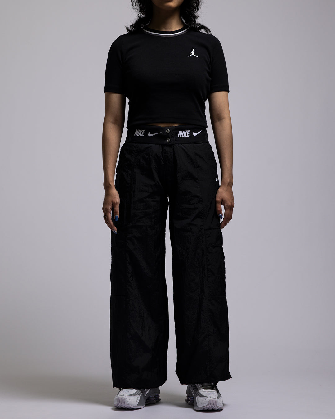 【NIKE】W WVN OS PANT OPP1 BLK/WHT 国内発送 NIKE WMNS NSW WOVEN OS HR PANT OPP1 – A+S